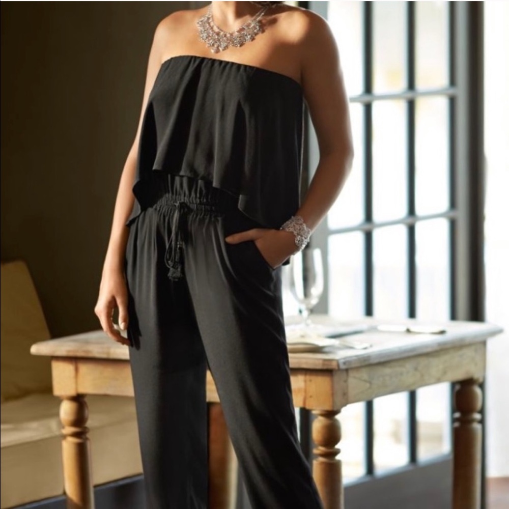 White House Black Market Black Romper